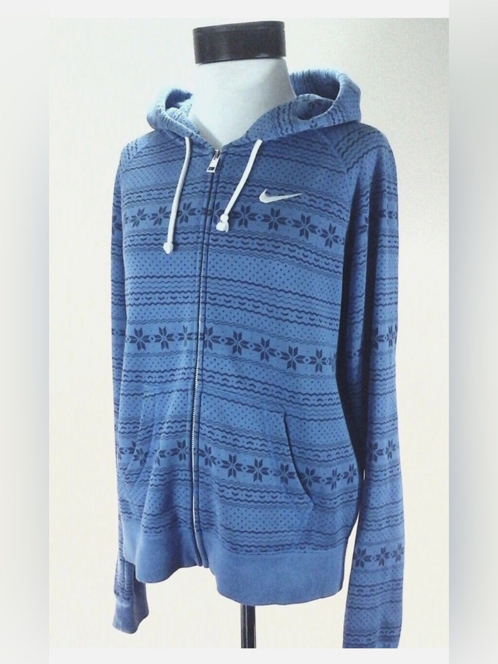 Nike Rally Athletic Dept Fair Isle Print full zip hoodie sweater 505973-428